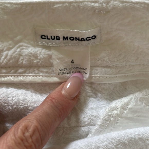 4 Club Monaco Cotton Capri Pants -white - Picture 3 of 10